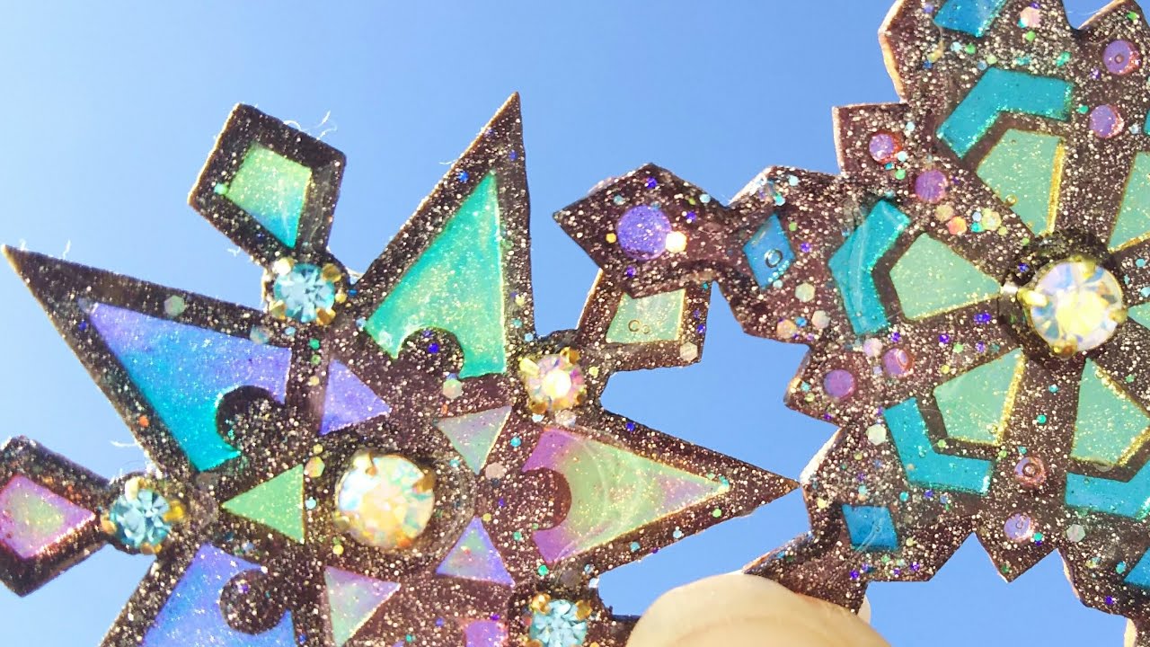 ビンテージ オーナメントグラス ステンドグラス クリスマスツリー 高さ33cm