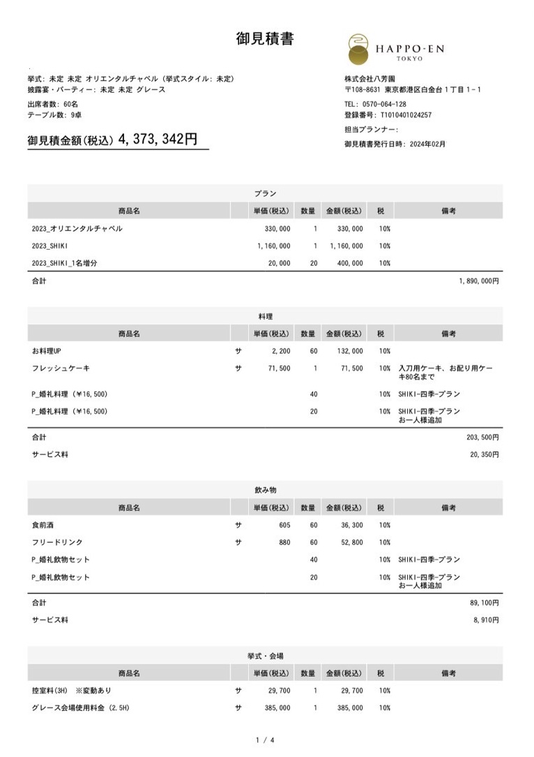 八芳園ブライダルフェア - そつはちはな