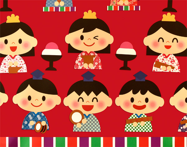 ひなまつり壁面飾り ひな祭りボリュームパック壁面 大人っぽい