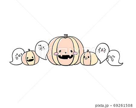 ハロウィン カボチャのお化け イラスト素材5280346- フォトライブラリ