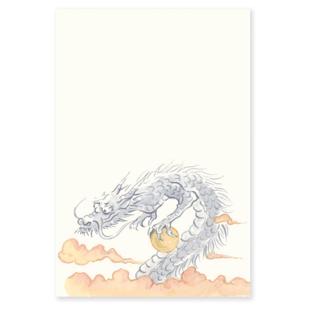 2024年辰年 和風の手書き龍の年賀状テンプレートのイラスト素材229124959- イメージマート