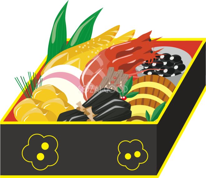 ゆんフリー写真素材集 : No. 12158 おせち料理日本奈良