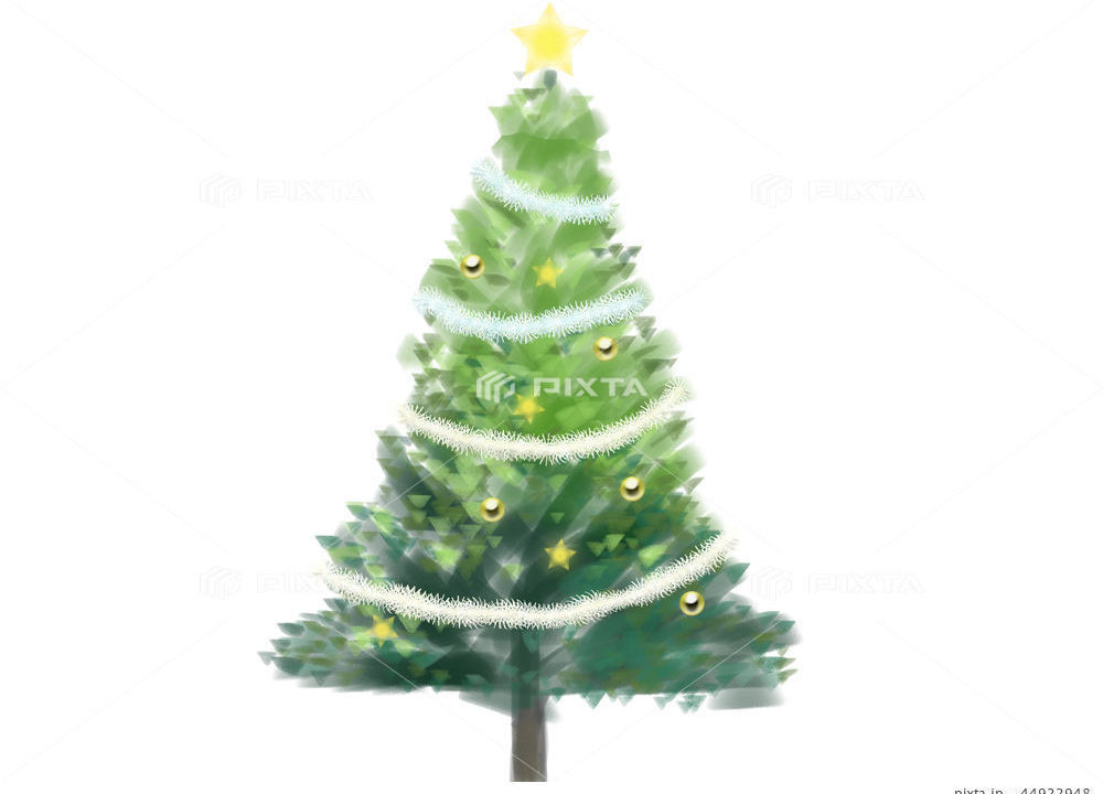 サンタクロースとクリスマスツリーイメージ CG 11019034284 の写真・イラスト素材アマナイメージズ