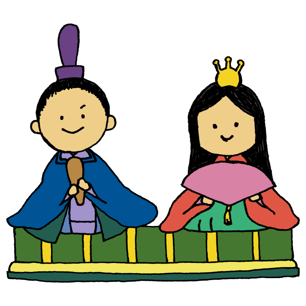 ３月のイラストNo.66『ひな祭り・雛壇』 無料のフリー素材集 花鳥風月