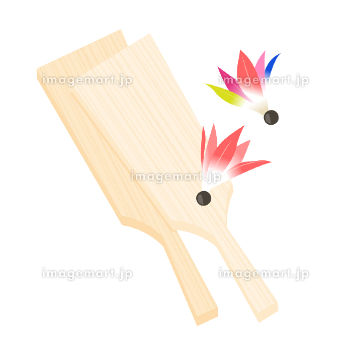 羽子板 羽根付き