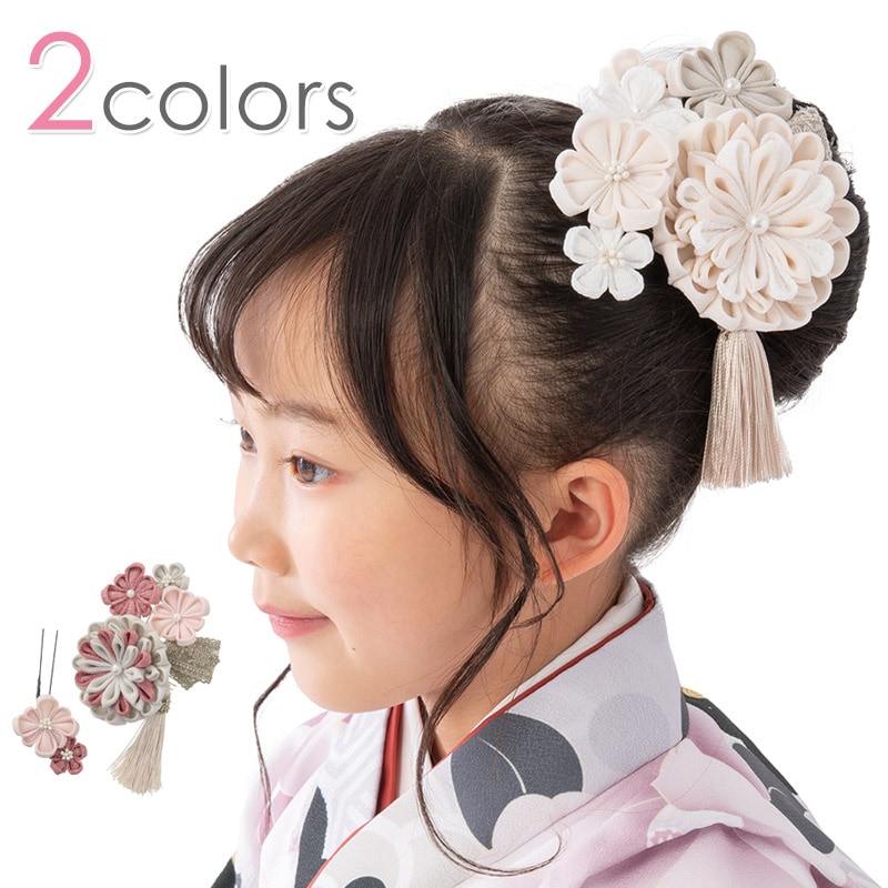 楽天市場３歳７歳 七五三つまみ細工髪飾りの手作り材料セット おうち時間 おうちじかん 七歳 三歳 手づくり : かんざし 小間物 おはりばこ