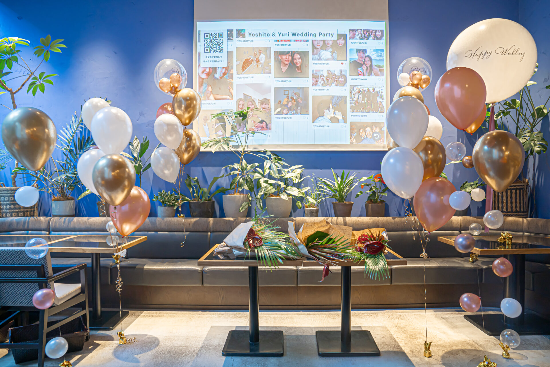 結婚式ウェルカムスペースに大人気 オリジナル新郎新婦バルーンアート 風船