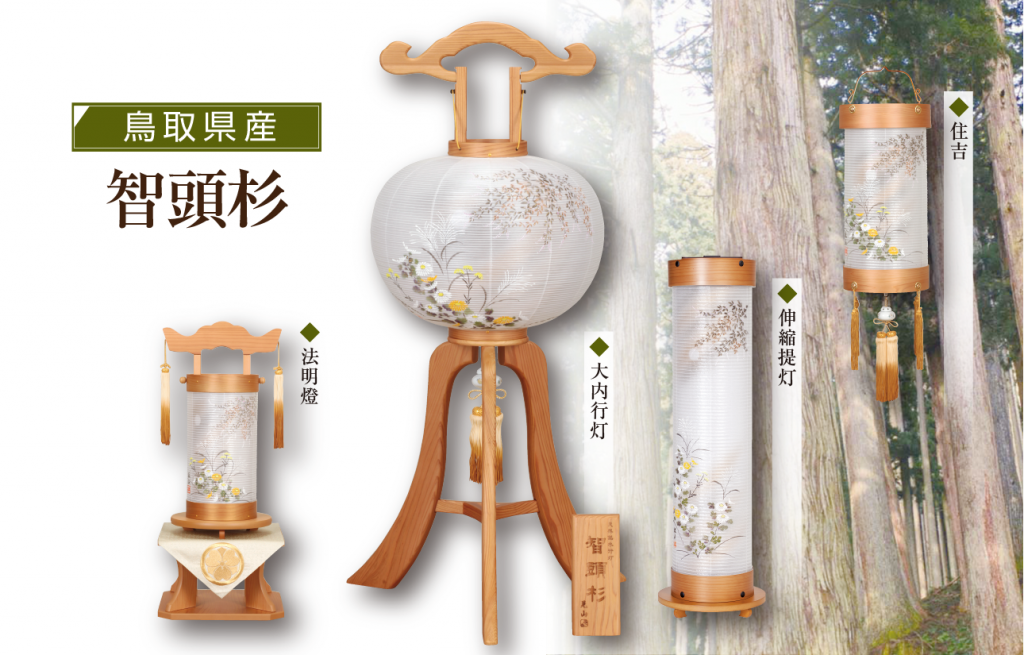 盆提灯の種類大内行灯や御所提灯など、さまざまな盆提灯について