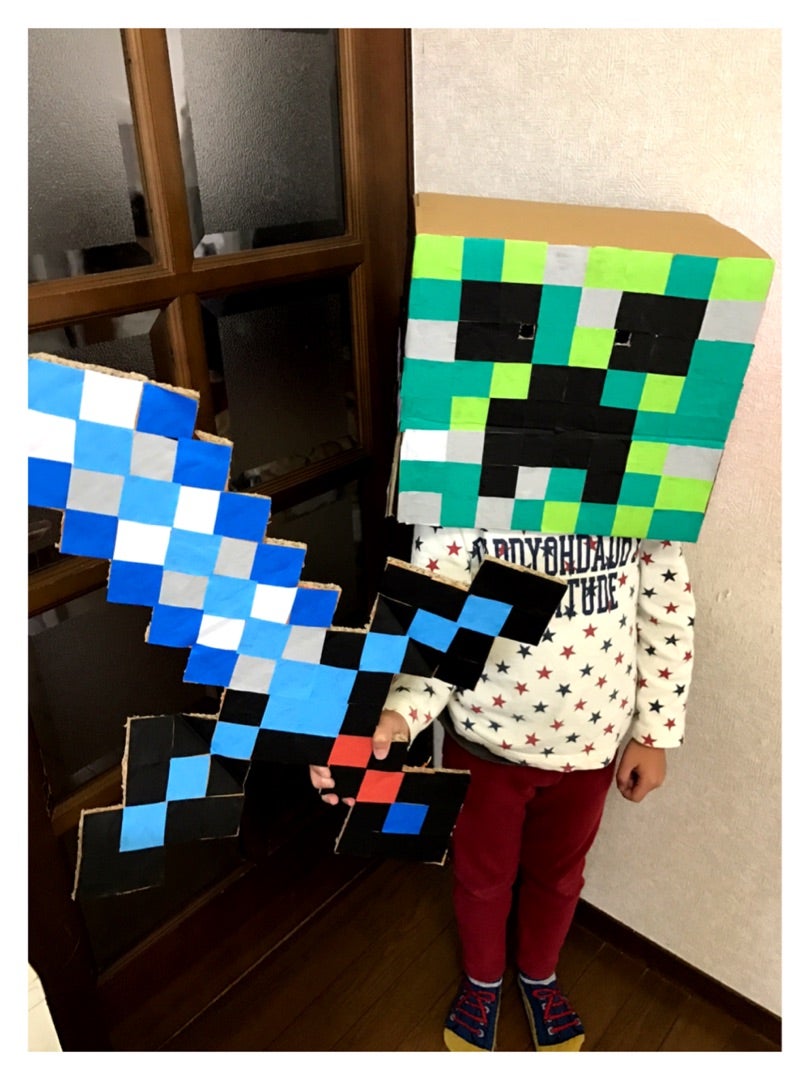 クリーパー コスチューム マインクラフト 子供男性用 Deluxe コスプレ衣装 3D Minecraft マインクラフト コスチューム コスプレ