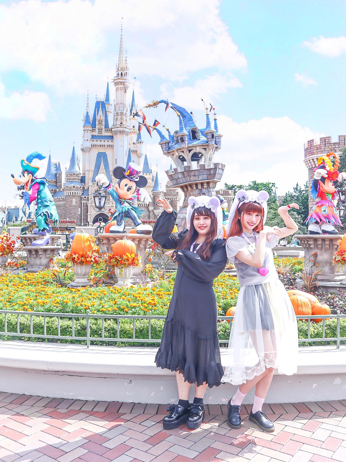 友達と楽しむディズニーハロウィンコーデ🐭🎃