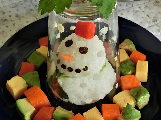 クリスマスパーティーにピッタリなリースちらし寿司