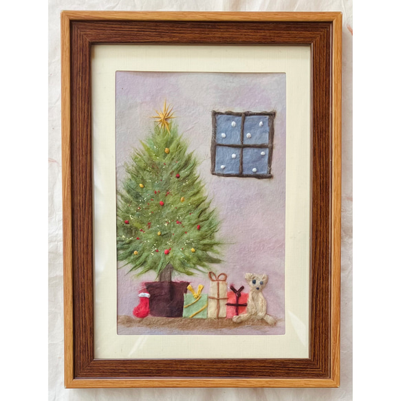 パステルでちぎり絵クリスマスツリー 家族でお寿司女はツラいよ〜猫と介護とパステルと