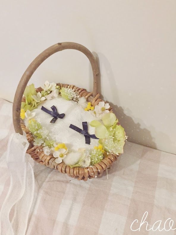 花嫁の母が結婚する娘に持たせるもの”手作りリングピロー”ウェディングブーケ倶楽部@大阪造花の手作りブーケレッスン専門店