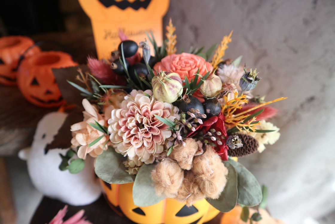 ハロウィンアレンジメント教室スケジュールFUKUOKA EFFECT フクオカ・エフェクト 福岡市西区西の丘のガーデニングショップ
