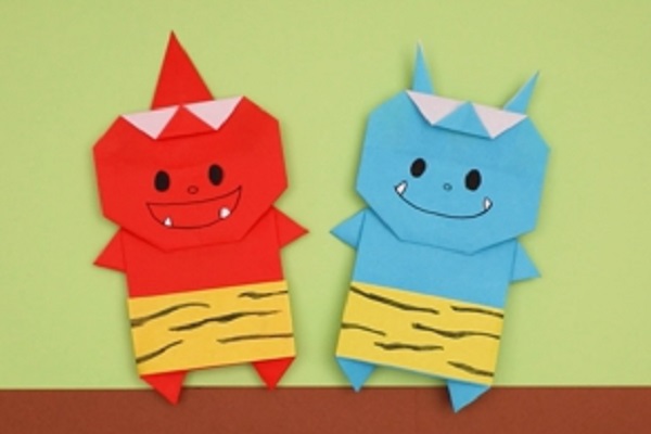折り紙で鬼を作ろう！簡単アイデア6選 節分・簡単・折り方・1枚・かわいい保育士くらぶ