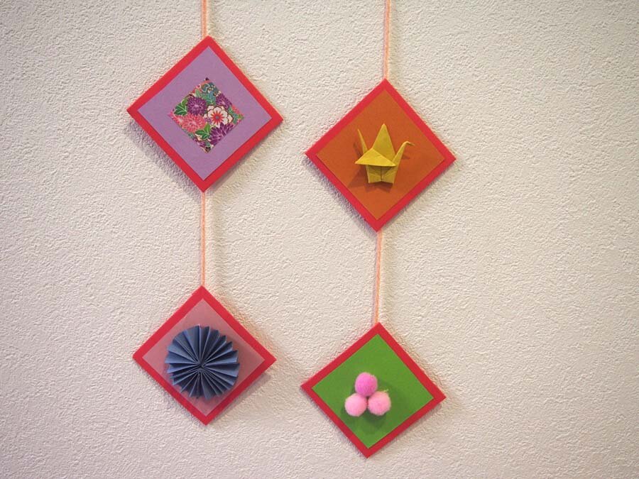 画用紙で作る 松竹梅をモチーフにした正月の飾りの作り方DIY How to make paper New year decoration かざりモン