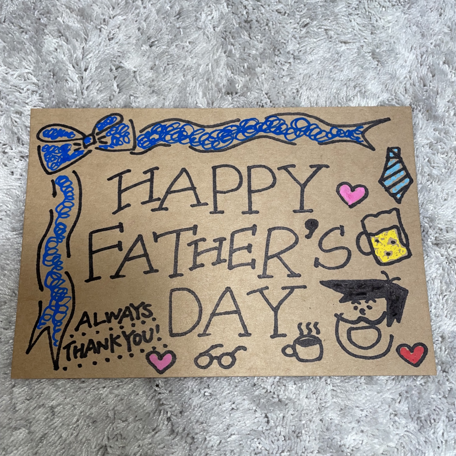 父の日 簡単ミニカードの作り方 - YouTube