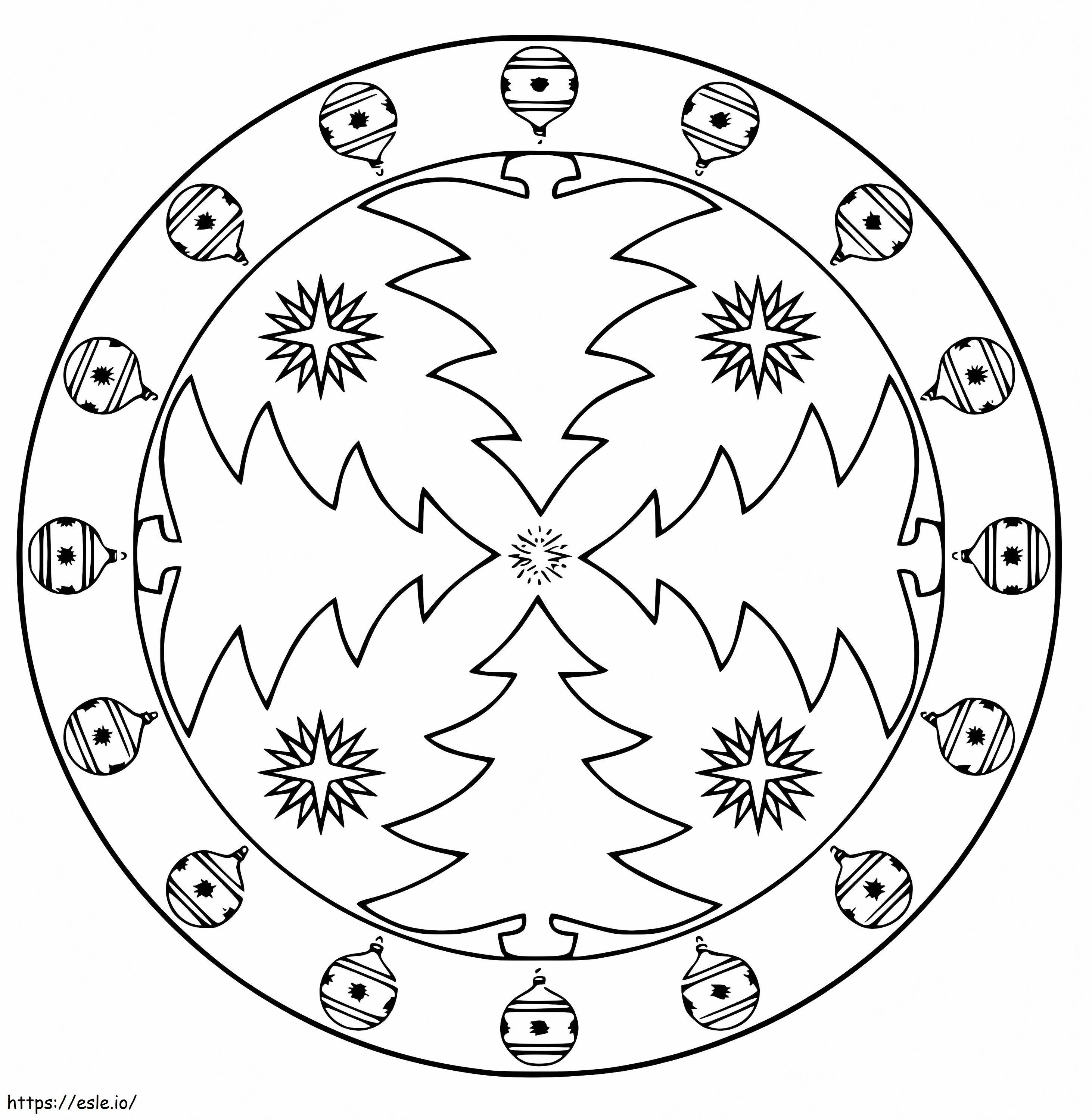 ぬりえ クリスマスつめこみツリーほいくえ