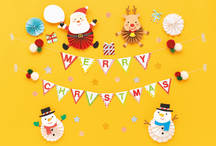 型紙 クリスマスガーランドたも元保育士ママの製作アイデア⭐️