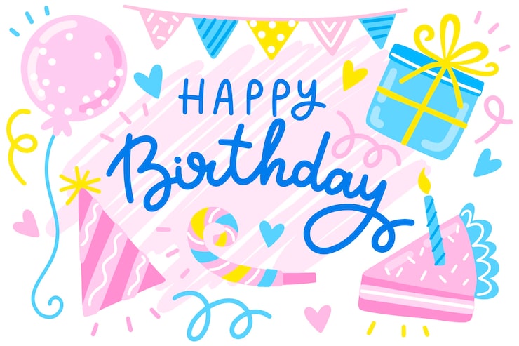フリーイラスト：ハッピーバースデ