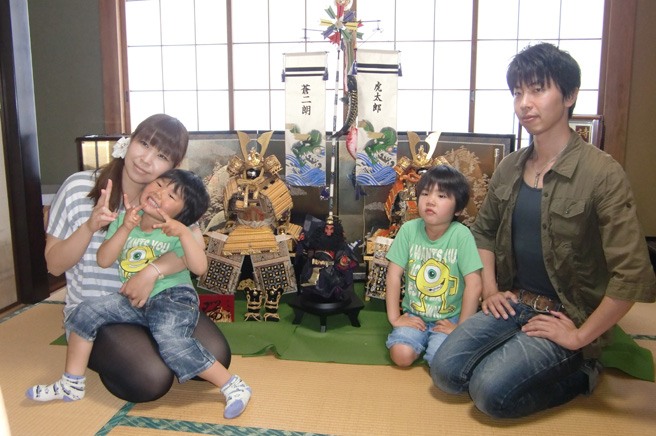 端午の節句織部武者飾り五月人形焼物五月人形こどもの日