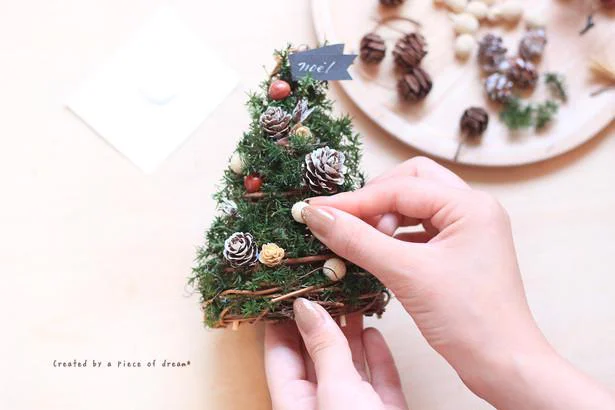 100均の材料で♡ミニクリスマスツリー8歳4歳姉妹との暮らし♡