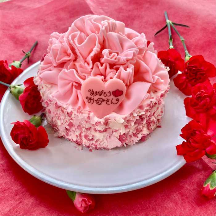 母の日に オーブン不使用 カーネーションケーキの作り方