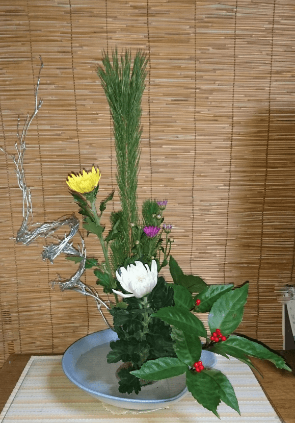 お正月花 Ikebana flower arrangement for new year - YouTube