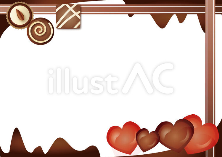 バレンタインフレームイラスト無料素材ならフリービーAC