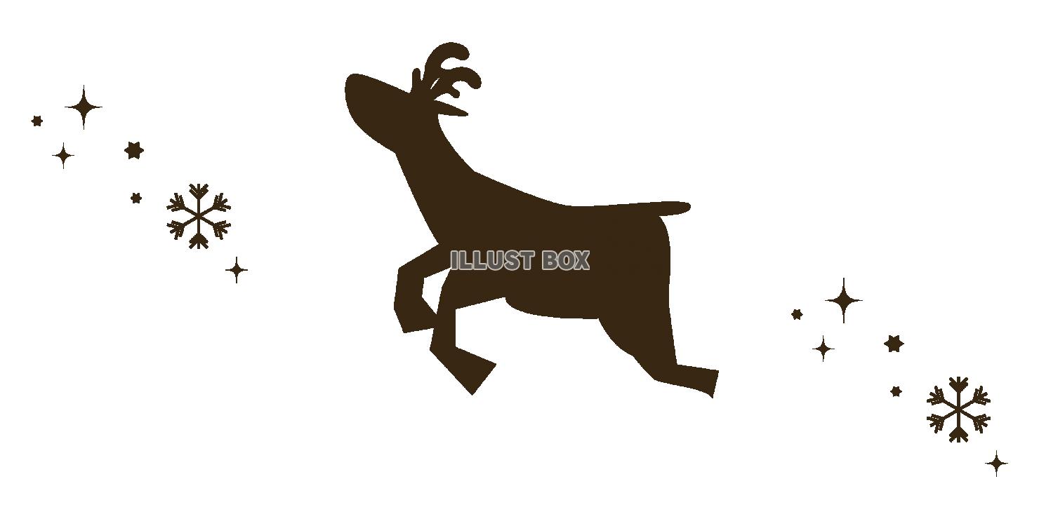 トナカイのシルエットクリスマスのiPhone壁紙