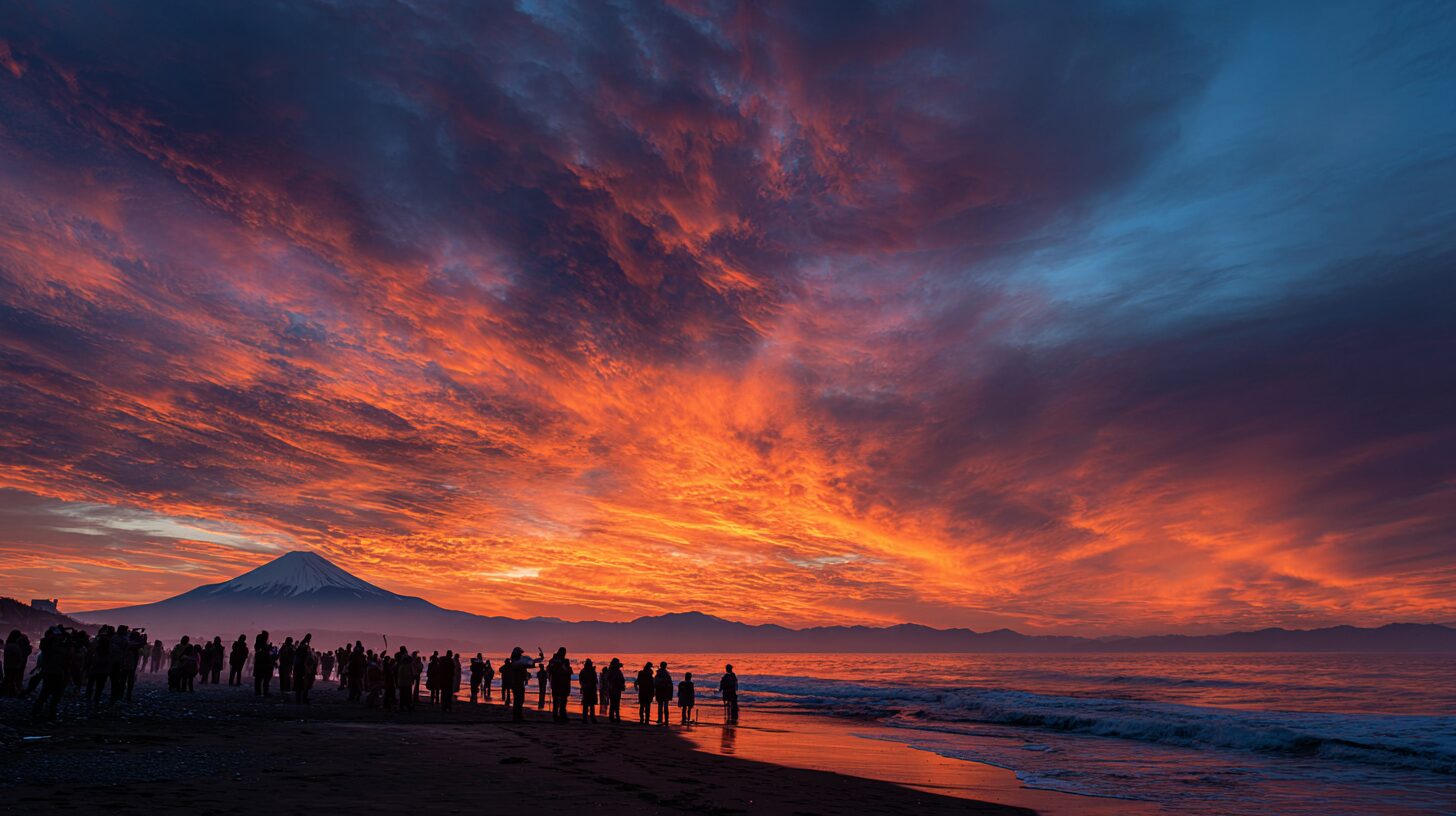 世界文化遺産 冬の富士山 三保の松原 THE 日本DOGADOZO全国のテレビ局の動画素材で観光プロモーション