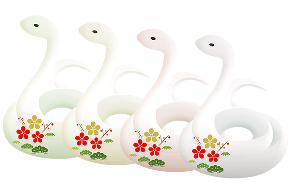 2025年 年賀状 かわいいキャラクターの蛇のイラストレーション イラスト素材7458973- フォトライブラリ