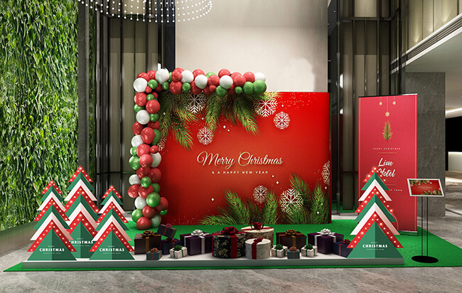 玄関のクリスマスディスプレイ - Tinoな毎日