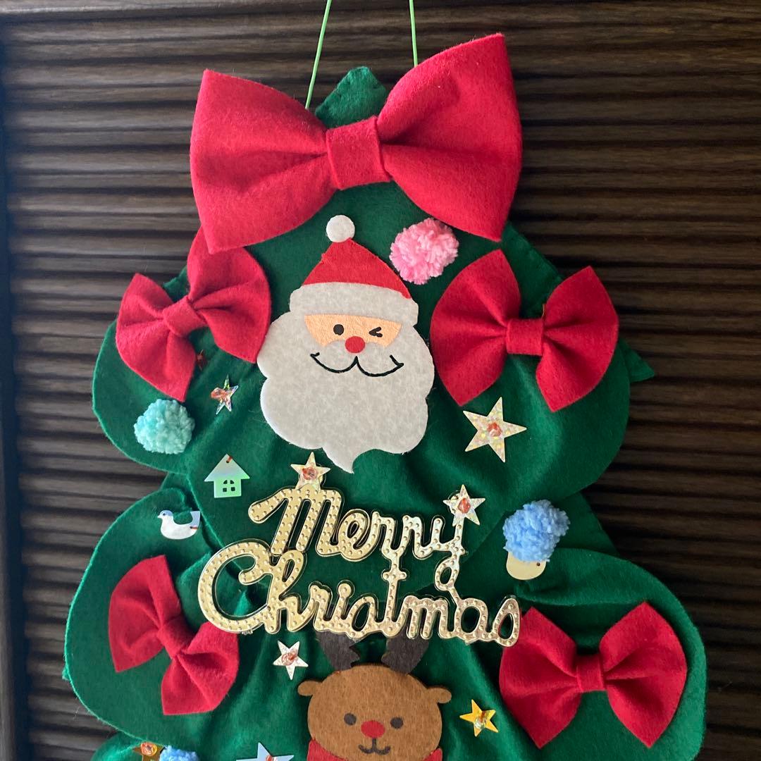 ハンドメイド 羊毛フェルト リース クリスマス