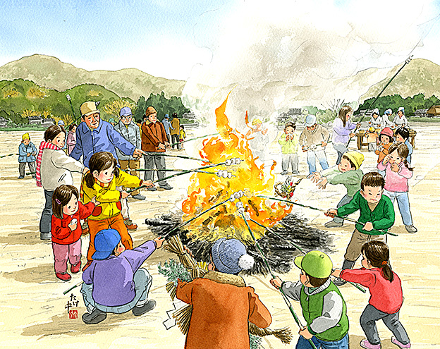 どんど焼き」とはどんな行事？意味と由来、全国の有名などんど焼きを紹介