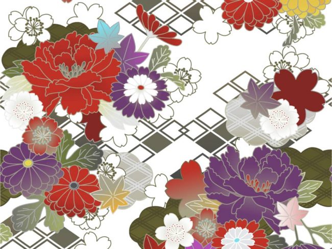 夏にひんやり 雪を表す吉祥文様 