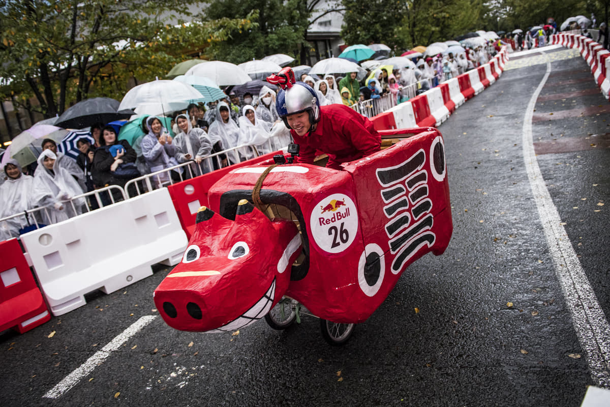 錦鯉・長谷川雅紀 手作りカートで爆走！のはずが、ゴール手前で力尽きる 芸能 デイリースポーツ online