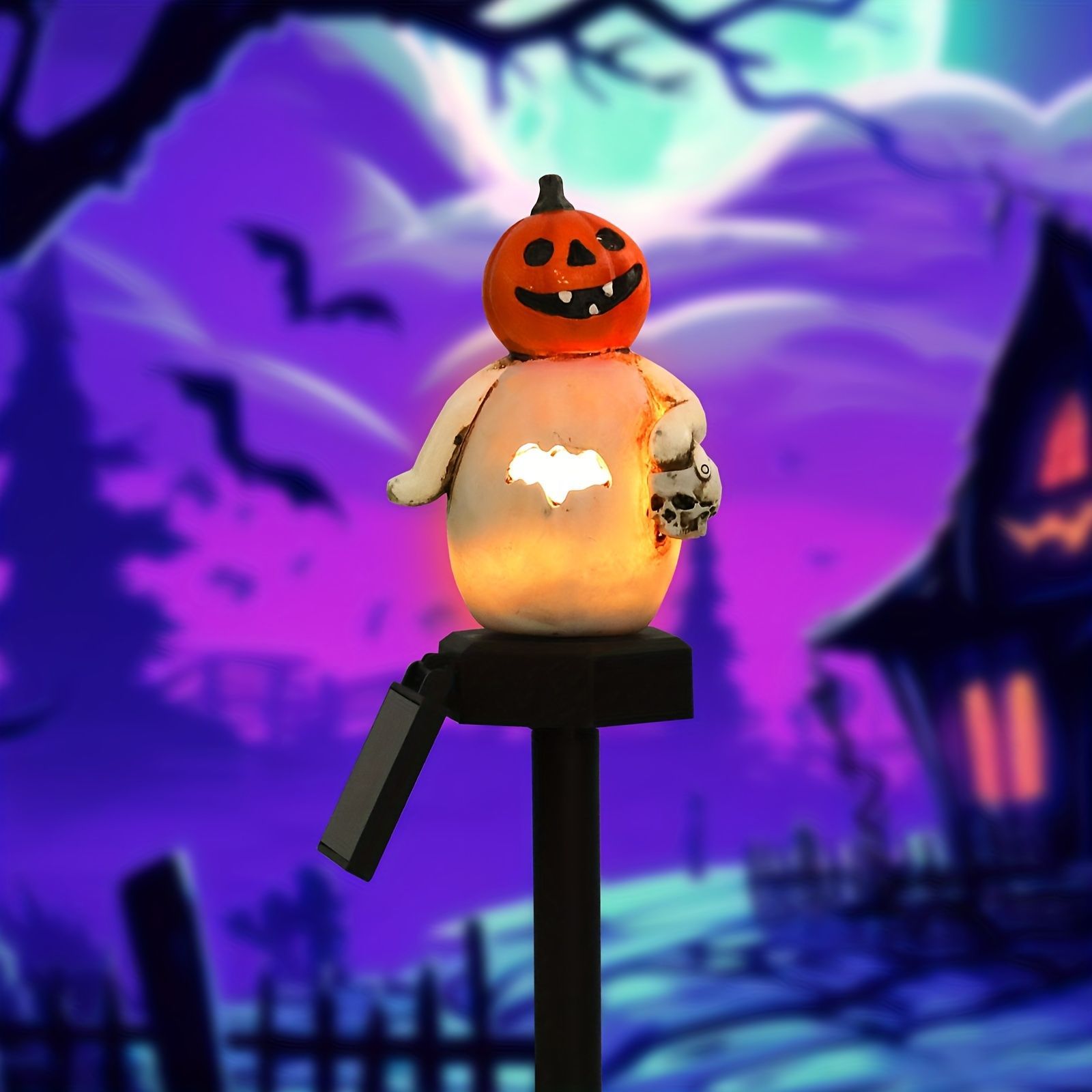 2個セットガーデン ライト ソーラー かぼちゃ ハロウィン 屋外 ソーラーライト ガーデニング おしゃれ カボチャ 地中埋込型 イルミネーションライト