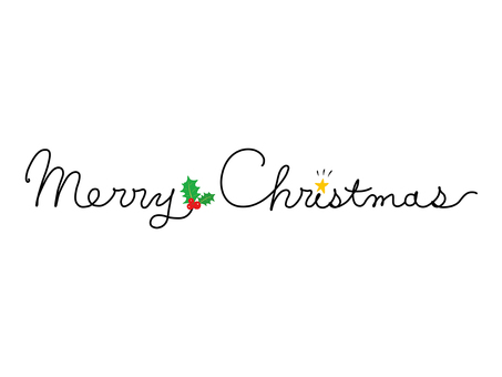 再アップ 筆記体で書こう ”Merry Christmas” in cursive