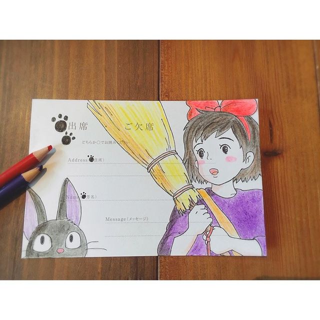 SNSで見つけた！ おしゃれ＆センスあふれる「結婚式招待状の返信はがき」イラストアート