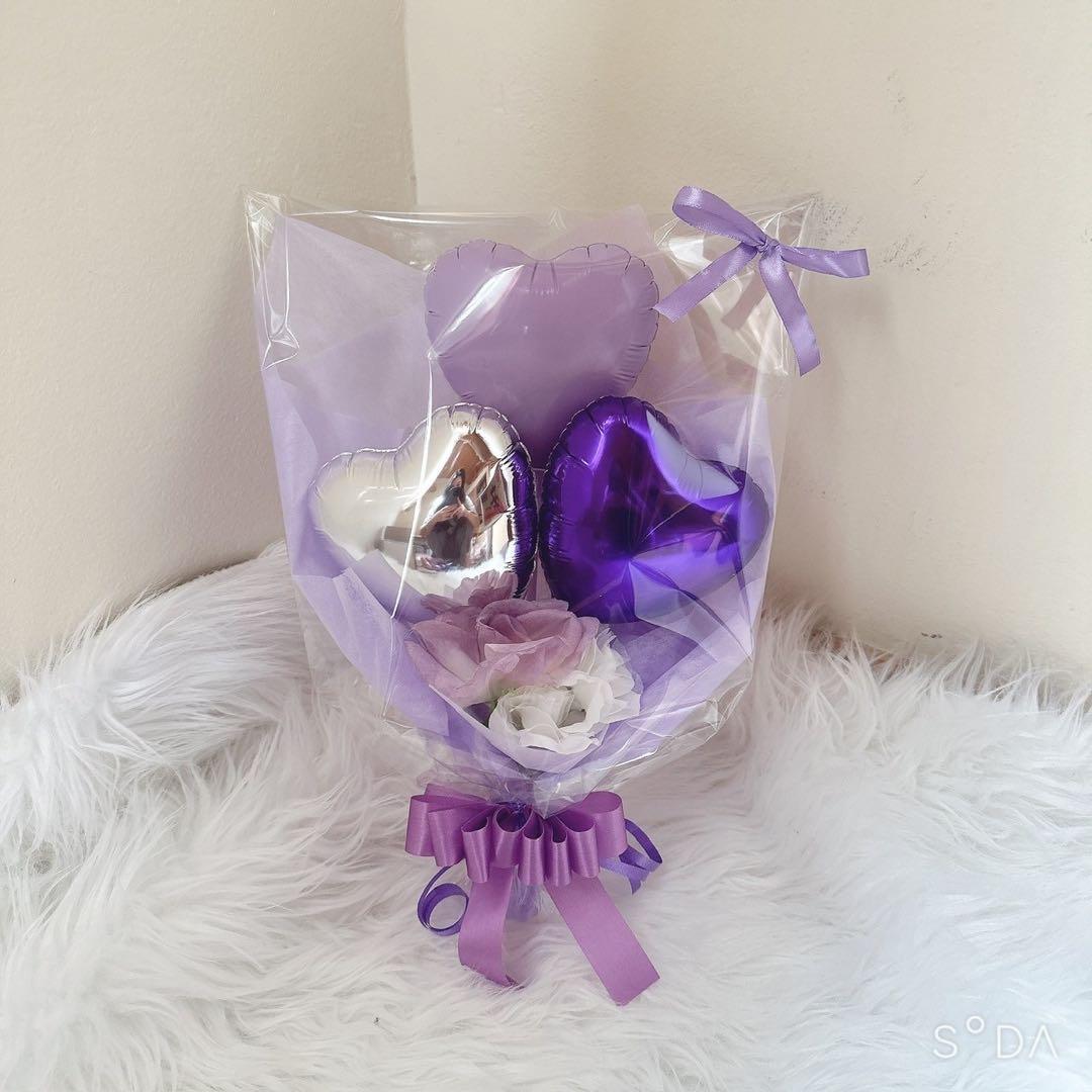 cham様専用 バルーン ブーケ 紫 jk 卒業式