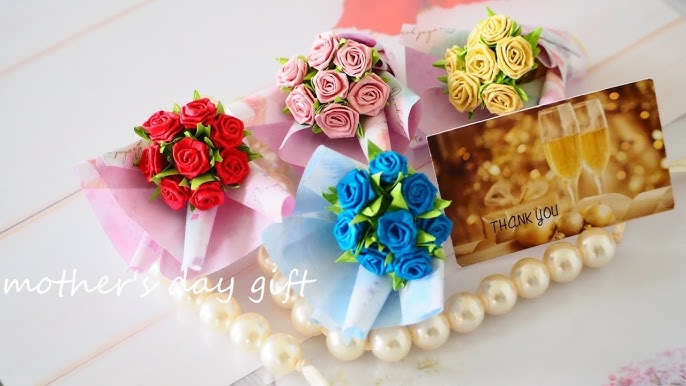 簡単 折り紙花束の作り方