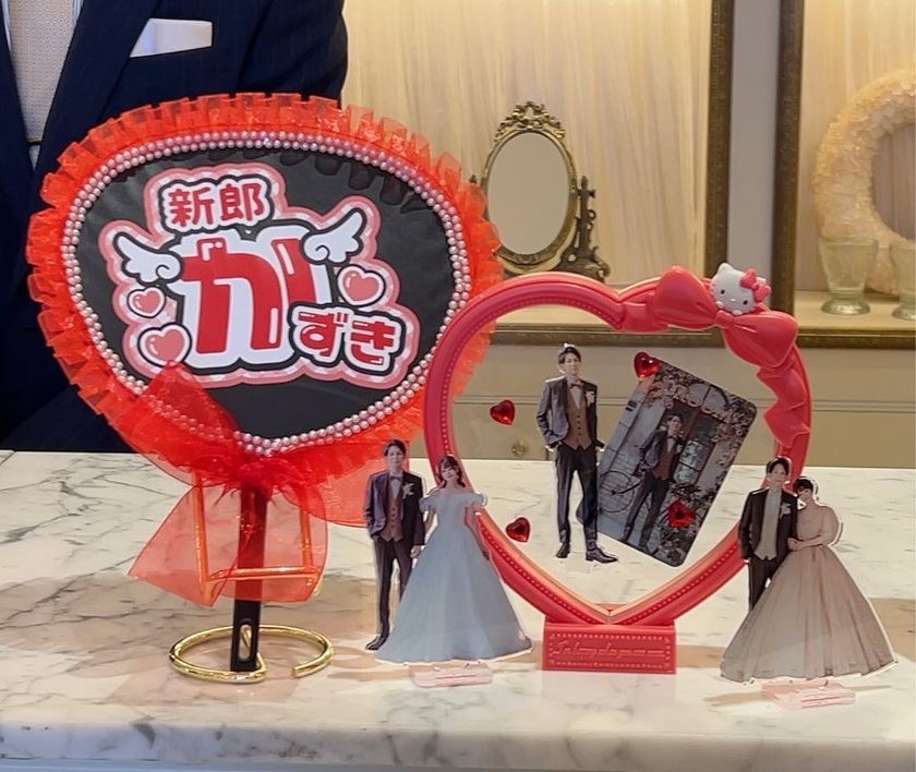 結婚式 カンペうちわ ファンサうちわ 再入場