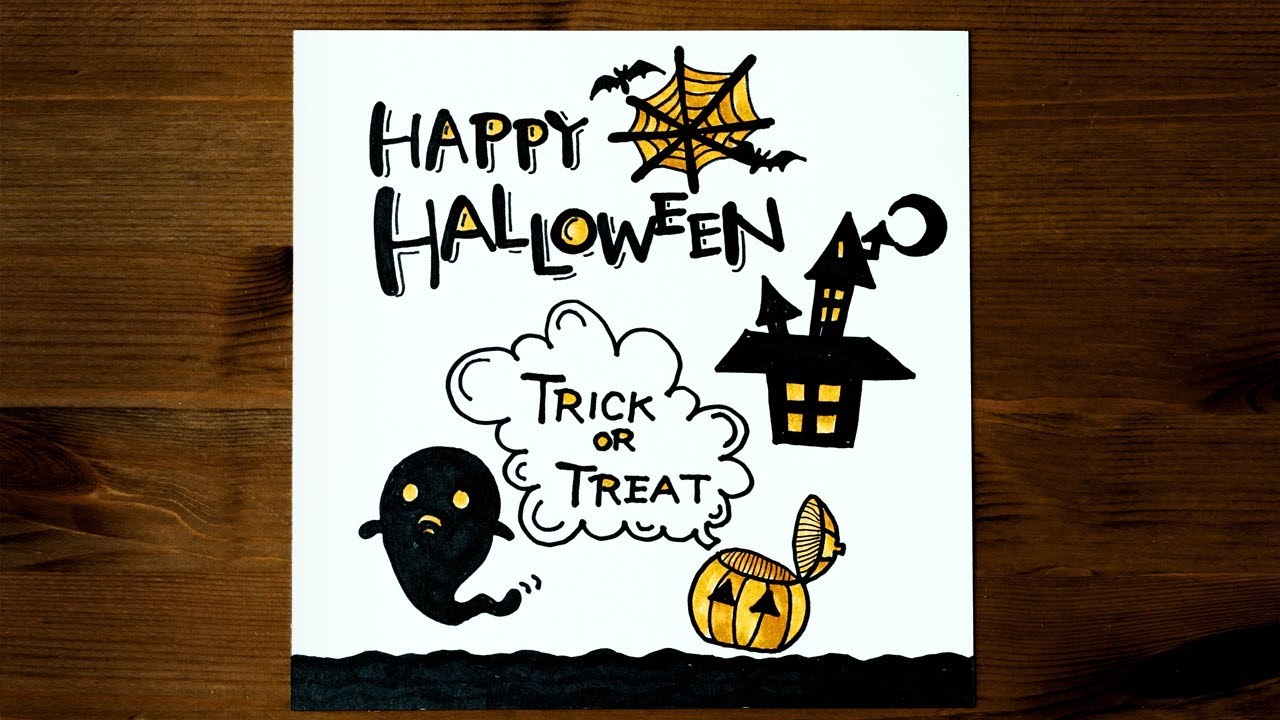 ハロウィン魔女おばけ手書きイラスト素材と簡単な書き方 ≪ moropop手書きポップライター モロあきこ's モロポップ