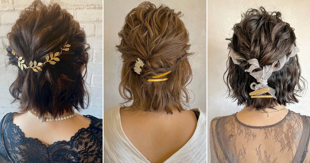 結婚式はボブ・ショートボブもOK!ヘアアレンジ厳選紹介＆ドレスコーデ集│結婚式・パーティーの情報サイト リリアージュ