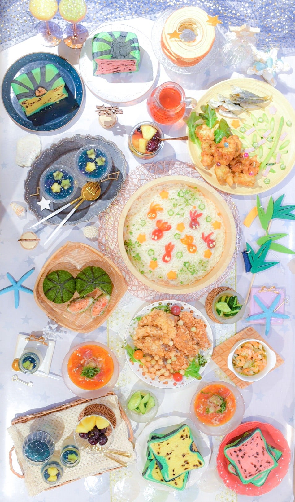 子ども料理 おうち夏パーティーメニュー大公開♡かわいく整う献立デザイン♡꒱.* 30年先も健やかな身体を育む栄養ごはん♡料理教室ゆきんこキッチン♡