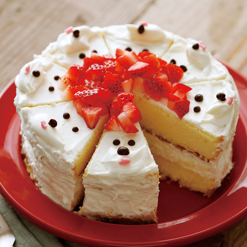 キャンドルロールケーキと苺サンタさんスイーツレシピ