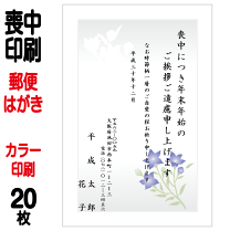 楽天市場 喪中はがき 印刷 官製はがき使用 4枚入り 喪中 ハガキ 葉書 切手不要 郵便局 日本郵便 ばら売り バラ売り パック 喪中ハガキ年賀状欠礼 : stamp knot - スタンプノット
