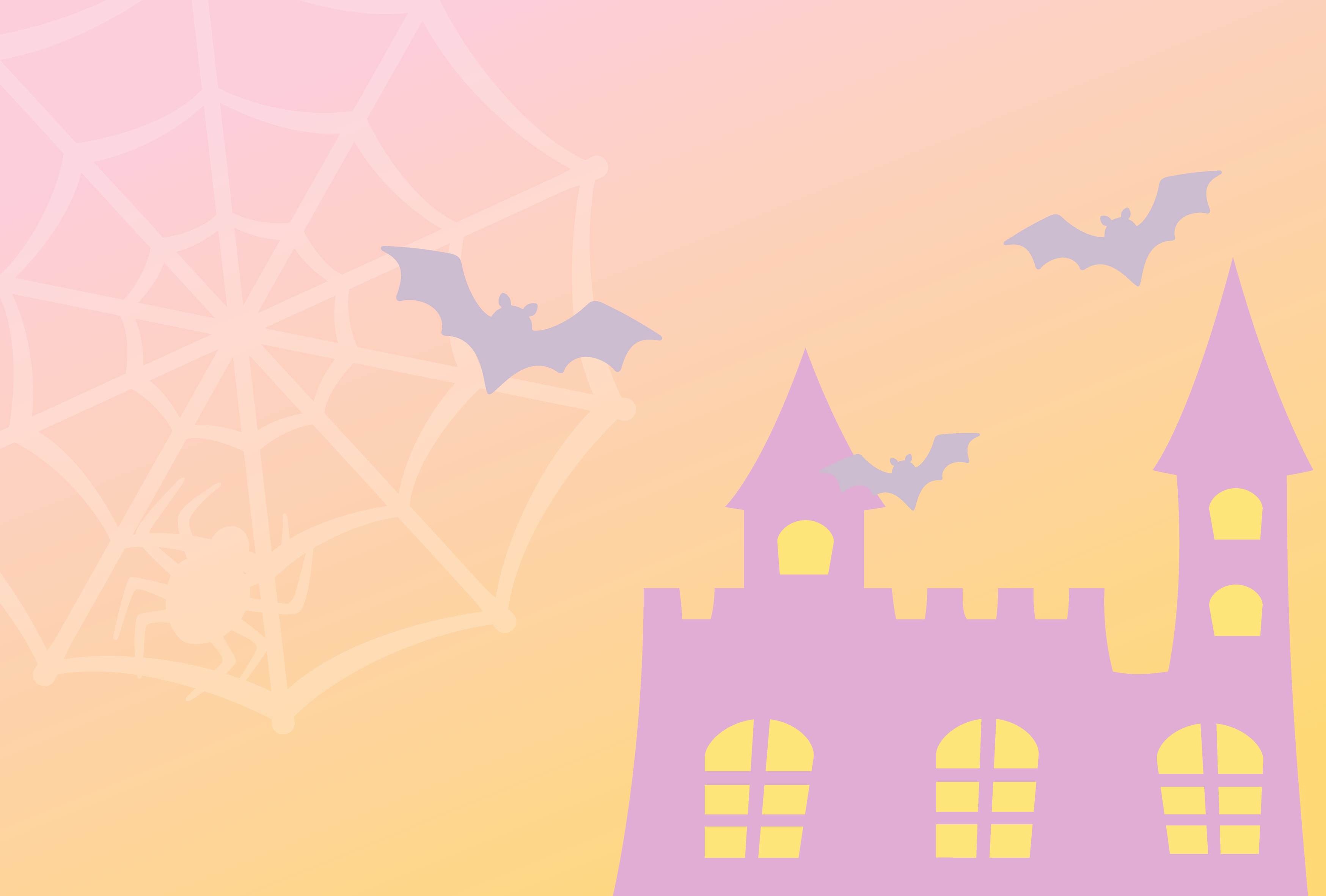 ハロウィン おしゃれな かぼちゃ イラストのグリーティング 横商用フリー 無料 のイラスト素材なら「イラストマンション」