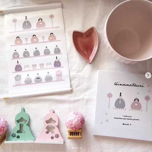 百円ショップのお雛様フィギュア「ひな祭りマスコット」セリア seria で購入。3月3日は桃の節句 : 育てるブログ